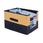 QUAIL Toys Organizer For Kids | Stacker Storage Box | Closet Box With Pull Out Handle | Storage Box For Garment Clothes | Set of 1 (Beige)