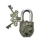 Robin Export Company Handmade Brass Antique Padlock Hanuman Bajrangbali Padlock with 2 Keys