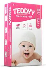 Teddyy White Cotton Baby Nappy Pads (Pack Of 60)