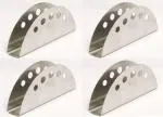 Dynore Stainless Steel Round Hole Shaped Napkin Holder/Tissue Holder- Set of 4