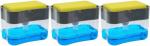 OM EXPORTS Multicolor Plastic Liquid Soap Dispenser with Free Sponge and Holder 350 ml