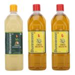 BHUVANAESWARI Cold Pressed Sesame Oil(2 Ltr), Coconut Oil(1 Ltr), No Chemicals/ Pesticides | Natural Ingredients | No Chemical Refinement | Net Vol of 1 Bottle - 1000ml / 1 Liter (Combo of 3)