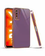 Mr. Case Vivo Y20 and Vivo Y12s Purple Silicone Flexible Back Cover Case