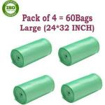 ALXIND Green Large Garbage Bag 25 ltr - 60 Pcs