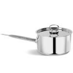 Pradeep Champion Stainless Steel Sandwich Bottom Saucepan (STARA) with SS Design lid,20 cm, 3.3 ltr