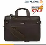 Zipline Slim Expandable 15.6 inch Laptop Compatible Messenger Bag (Brown)