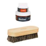 Helios E-Tan Shoe Accessories Kit- Cream And Horse Hair Brush (Pack Of 2)