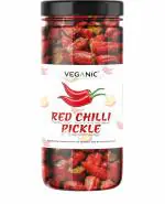 Veganic Red Chilli Pickle | Handmade Laal Mirchi ka Achar | Ready To Eat Premium Red Chily Pickel 900g