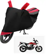 Auto Hub Bike Cover for Honda CB Unicorn Dazzler , Dustproof UV Protection water resistant Custom Fit Cover-(Black-Red)