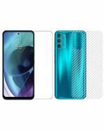 Gadgetronics Motorola G71 Except Edges Tempered Glass Scratch Resistant Screen Protector and Back Skin Sticker