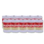 Globe Graphic Two Ply (Int) - 105mm X 75mm - TELEPRINTER PAPER ROLL - Pack of 10
