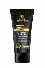 Khadi Organique Activated Charcoal Face Wash For Dark Spots, Acne & Pimples | Khadi Charcoal Face Wash For Women & Men | For All Skin Types | 100 ml