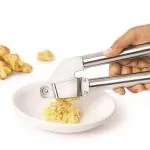 First Front Stainless Steel Garlic Press Crusher Grinding Slicer Chopper Cutter Ginger and, MultiColour (pack of 1) l Kitchen Tools l Essential Kitchen Tools l Tools l Kitchen l Utensils l Stainless Steel Tools l Steel Kitchen Tools l Metal Tools