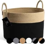 Textile and Beyond boho storage Jute laundry basket hamper baby gifts for kids toys,living room,bathroom,kitchen 2.14