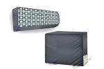 The Furnishing Tree Grey No01 PVC Lattice Indoor And Outdoor AC Cover Set For 1.5 Ton Daikin FTKN50 25.4 X 92.7 Cm (Pack Of 2)
