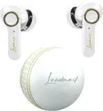 LANDMARK LM BH133 Cricket Ball Theme True Wireless Earbuds with 30 Hours Play Time Bluetooth Headset (White, In the Ear)