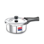 Prestige Silver 304 Stainless Steel Inner Surface, Thick Gauge Aluminium Svachh Triply Outer Lid Pressure Cooker With Deep Lid For Spillage Control - 2 L