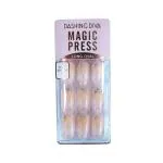 Dashing Diva Pink Silver 1 Sec. Magic Press, Nail Tips, Press On Manicure Mwk093Ol Wedding Ring