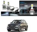 Feelitson White Car C6 H4 Compact Design 36W/3800Lm Led Headlight For Hyundai Venue (Pack Of 2)