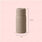 CARIZO Car Cup Tissues Tuber Holder, Cylinder Napkin Tissues Storage Box, PU Leather Tissues Round Container (Beige) with 50 Pull Sheets Compatible with Porsche 718