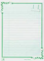 Lakeer A4 Ruled Project Sheets,(Green Color) 50 pcs Project Paper/Assignment Sheets/Loose Leaf Filler Paper Eco-friendly One Side Ruled Punched Paper with Index Page for Students, Schools & College Supplies