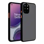 RUPELIK OnePlus 9R Black Polycarbonate Shockproof Smoke with Camera Protection Case Cover|FLIP CPOVER| MOBILE COVER| BACK COVER| MOBILE CASE| FLIP COVE