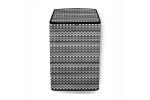 The Furnishing Tree Grey Symmetric Pattern PVC Washing Machine Cover for Whirlpool 6.5 kg Fully-Automatic Top Loading Whitemagic Premier (57.1 x 56 cm)