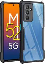 XOVO Back Cover for Samsung Galaxy M52 5G (Transparent, Dual Protection, Pack of 1)