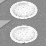 Amatra_Floor Stainless Steel Push Down Strainer (12.7 cm Set of 2)