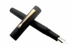 Ledos Handmade Black Stainless Steel Fountain Pen with Flex Nib