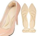 DIVUE Heel Cushion Inserts Comfort Shoe Insoles Women Sponge Insoles for Heels Shoe Pads DIY Size Heel Cushion,1 Pairs, Flesh Round