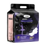 Product image Extra Dry & Soft Antibacterial Sanitary Pads (100% leakage Proof Sanitary Napkins) (Size - 320mm | XXXL) (1 Packet) (Total 40 Pads)