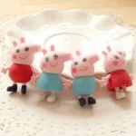 BBYARAJ Erasers with Cartoon Characters / Return Gifts for Birthday Parties (Set of 5) Peppa Pig Toy Cartoon Erasers School Supplies for Boys and Girls for Children's Gift