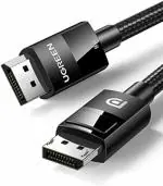 UGREEN 80391, 8K@60Hz Display Port To Display Port 1.4 Male To Male Braided Cable, 1.5m (Black)