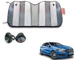 WolkomHome Silver foil Shade UV Protection Curtain Car Sunshade Film Windshield Visor Front Windshield Sunshade Cover for Mercedes-Benz A Class