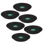 TrustBasket UV Treated Round Bottom Tray(Plate/Saucer) Suitable for 18 inch Round Plastic Pot - Black Color - Set of 6