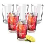 Treo By Milton Stark Cool Glass Tumbler Set of 6, 313 ml Each, Transparent | Dishwasher Safe| Serve Whiskey | Wine | Juices | Cold Drinks | Water | Cocktails | Mixed Drinks