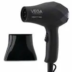 VEGA Professional Mighty Mini Hair Dryer for Men & Women with 2 Heat/Speed Settings and Tourmaline Technology, 1000-1200W, Black (VPVHD-05)