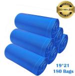 ALXIND Blue Biodegradable 19x21 pack of 6 (180 Bags) Medium 18 L Garbage Bag (180 Bags) Medium 18 L Garbage Bag (180Bag )