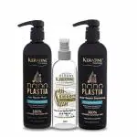 KERATINE PROFESSIONAL NANO PLASTIA HAIR REPAIR SHAMPOO & MASK COMBO 500 ML EACH WITH 100 ML SERUM | Intensively Nourishes the Hair | Sulphate & Paraben Free| Nourishes Dry Hair & Controls Frizz