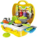 Smartcraft Ultimate Kid Chef Bring Along Kitchen Cooking Suitcase Set (27 Pieces) Luxury Kitchen Set