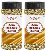 La Casa Golden Dragees 100 Gm (Pack Of 2)