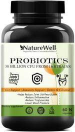 Naturewell Probiotic Supplement 30 Billion Cfu With 16 And Prebiotics Capsules Ultra, 60 Capsules