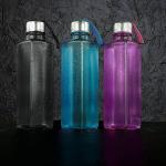 Skymoon Kitchenware Blue, Black & Pink Plastic Water Bottle 1000 ml (Set of 3)
