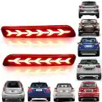 Carfrill Red Rear Bumper Led Reflector/Drl With Wires (Set Of 2)