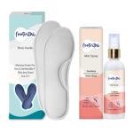 Footvital Combo of Memory Foam Shoe Insoles & Mist Insole Spray - Grey (1 Pair)(Size-8)