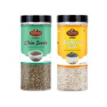 YUM YUM Raw Chia Seeds and Raw Sunflower Seeds 800g (Pack of 4-200 g Each)