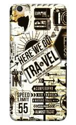Mobiera Travel Design Printed Back Cover Case For Vivo V5 Plus