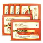 Khadi Organique Papaya Soap | Natural Herbal Handmade Bathing Soap | Khadi Soap | Pack of 6