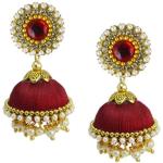 SANJ JEWELRY FASHION Silk Thread Single Step Jhumki Earrings For Women Hook Dangle Silk Dori Jhumka Earrings For Girls Beads Silk Dori Jhumki Earring, Earring Set